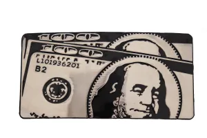 $100 Bill Money Silver Metal Belt Buckle