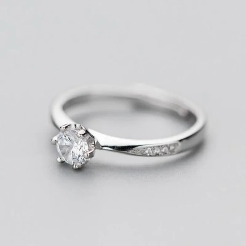 1CT Sapphire Gemstone Ring for Silver Women Engagement Jewelry
