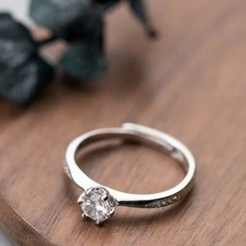 1CT Sapphire Gemstone Ring for Silver Women Engagement Jewelry