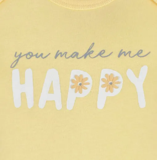 3-Piece Baby Girls Happy Onesies® Bodysuits and Pants Set
