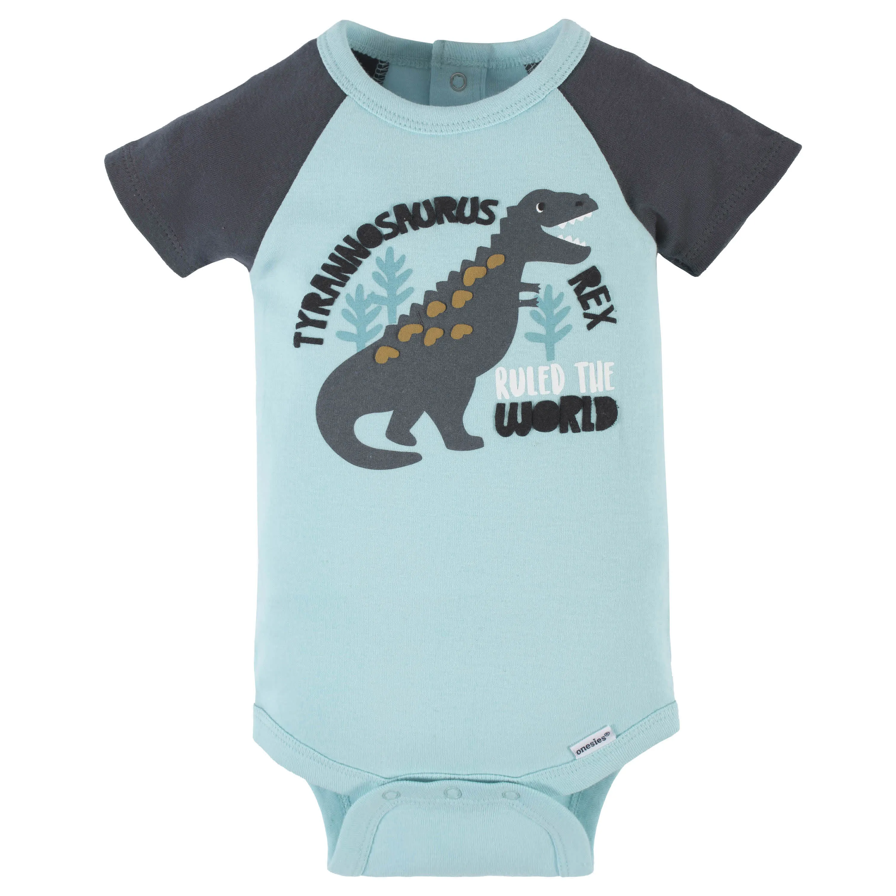 4-Pack Baby Boys Dino Blues Short Sleeve Onesies® Bodysuits