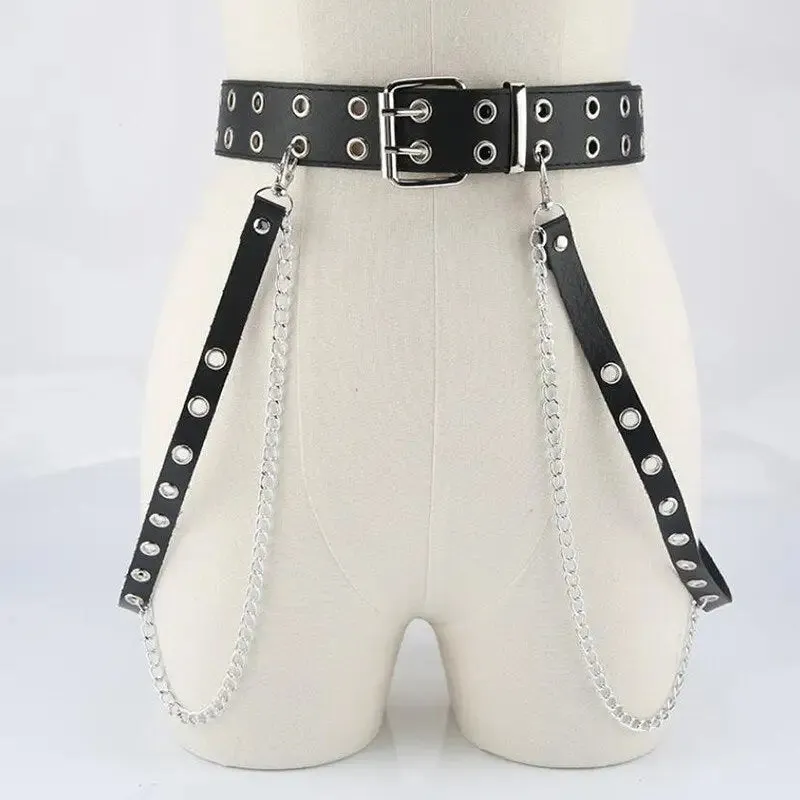 Adjustable Belted Corset for Y2K Punk Style and Comfort