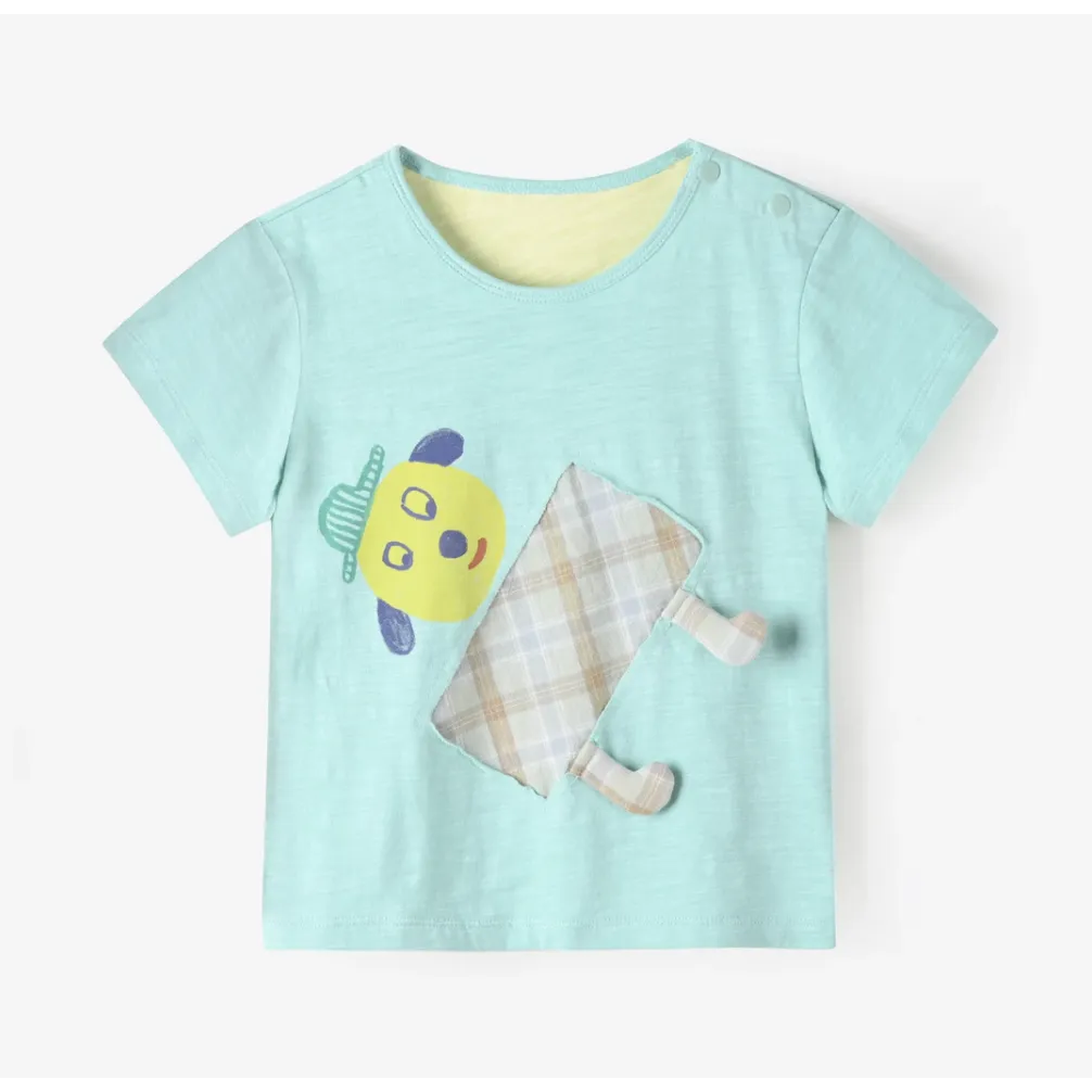 Aimama Kids Marcus Short Sleeve T-Shirt - Light Stone Green