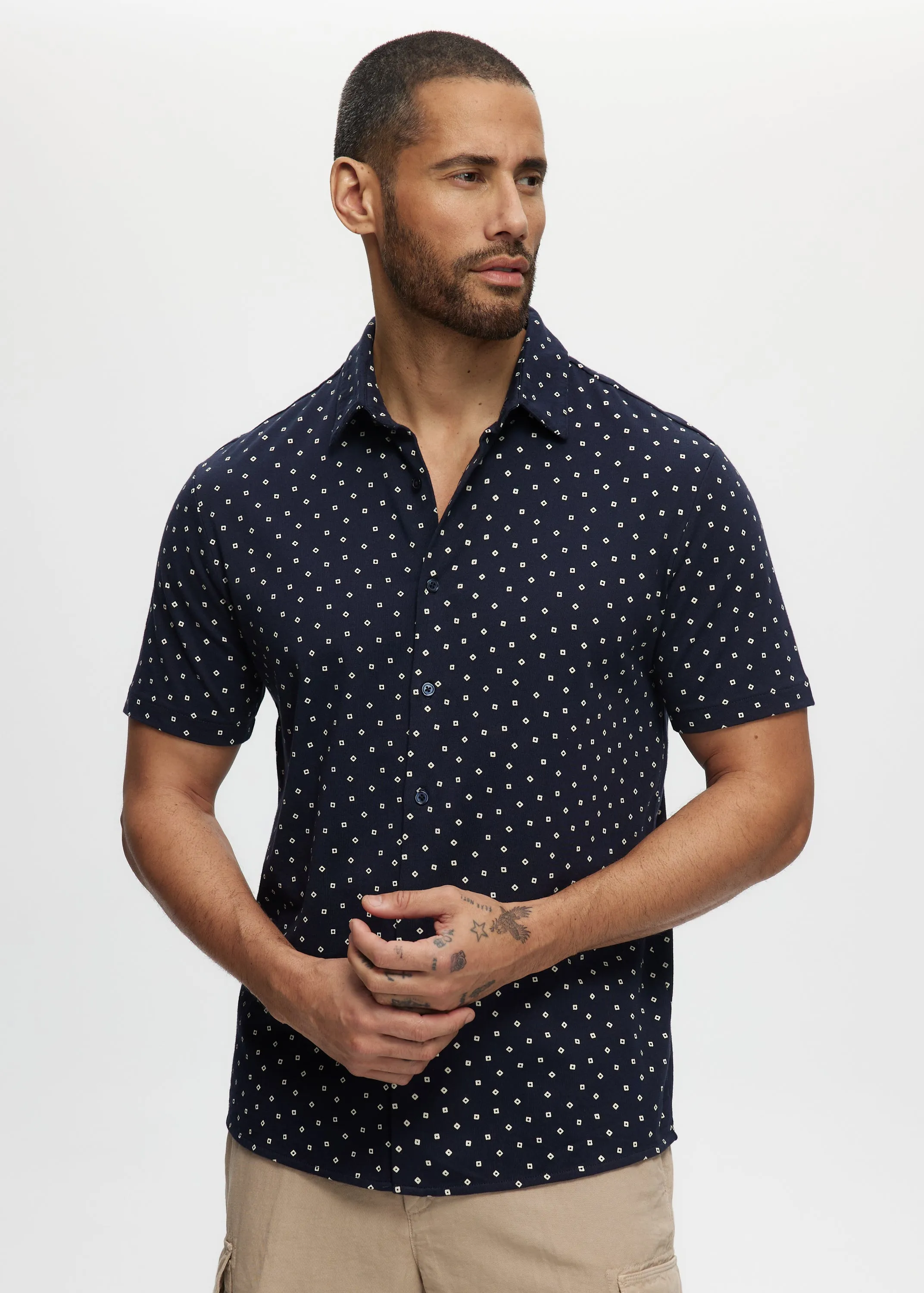 Andrew Geo Knit Jersey Shirt