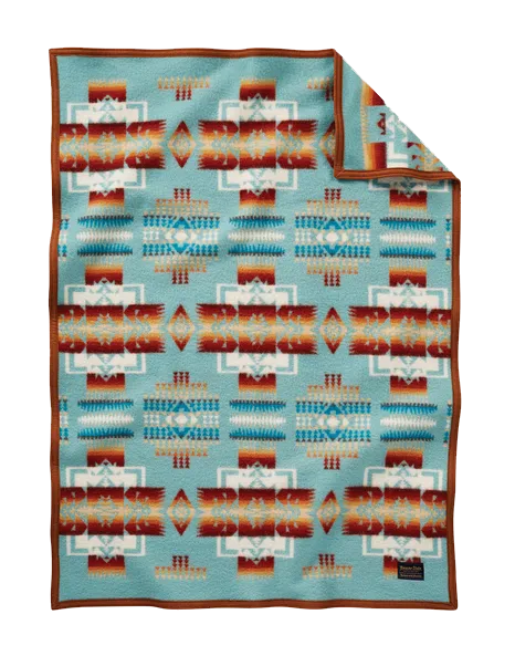 Aqua Chief Joseph Muchacho Crib Baby Blanket by Pendleton, Aqua