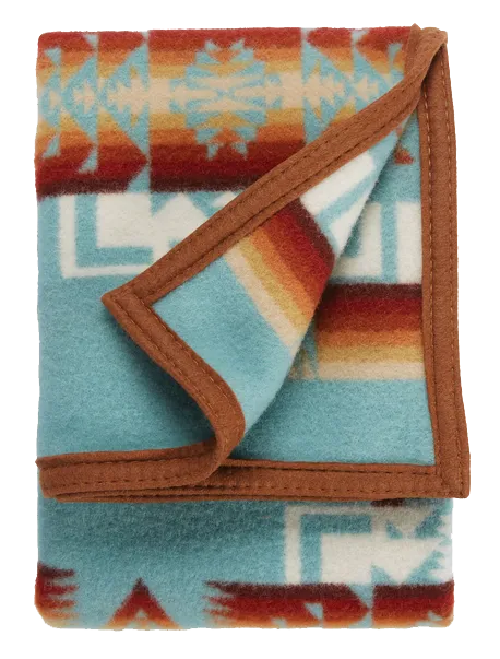 Aqua Chief Joseph Muchacho Crib Baby Blanket by Pendleton, Aqua
