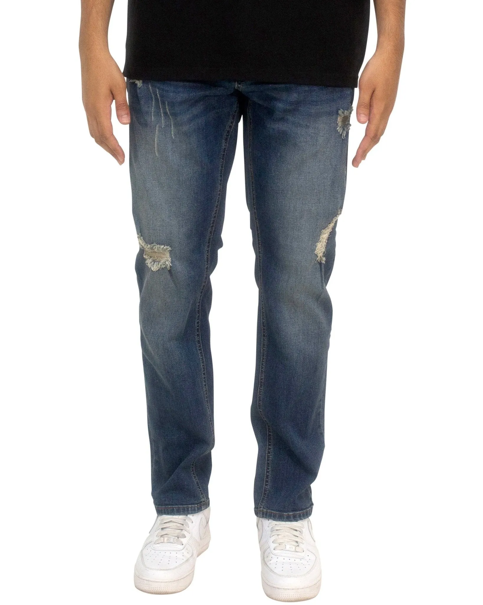 Athletic Fit Ripped Denim – Built for Comfort & Flex, Muscle-Fit Style