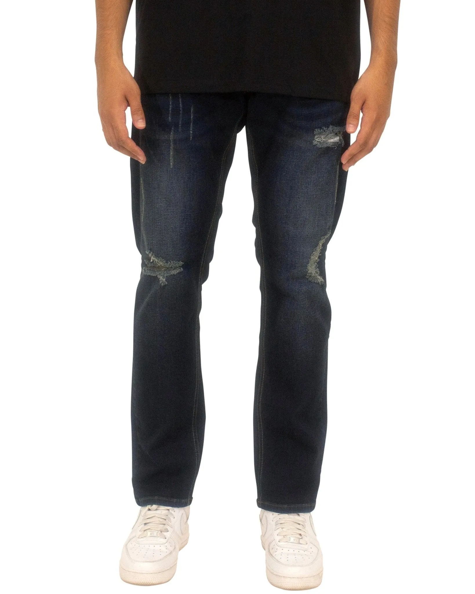 Athletic Fit Ripped Denim – Built for Comfort & Flex, Muscle-Fit Style