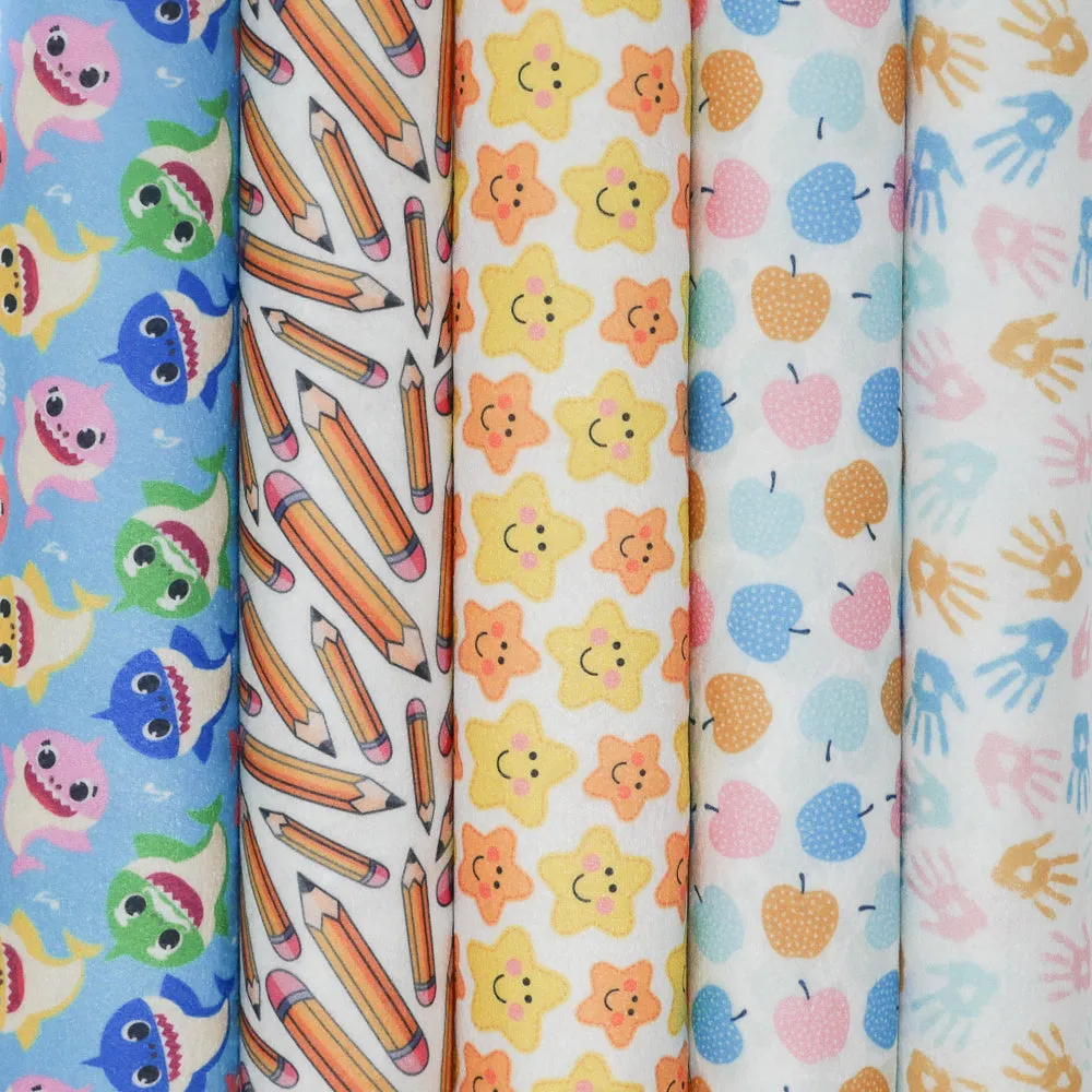 Back To School Printed Felt Collection