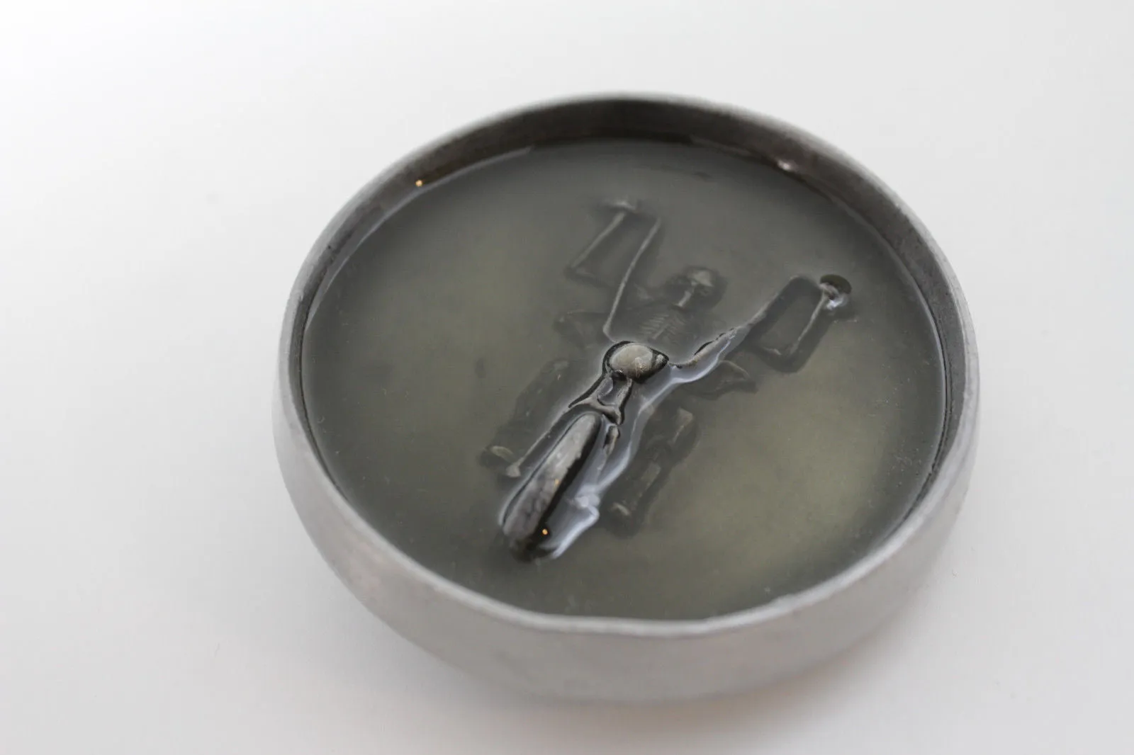 Belt Buckle Silver Metal Grey Skeleton Skull Motorcycle Biker Bones Men