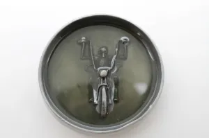 Belt Buckle Silver Metal Grey Skeleton Skull Motorcycle Biker Bones Men
