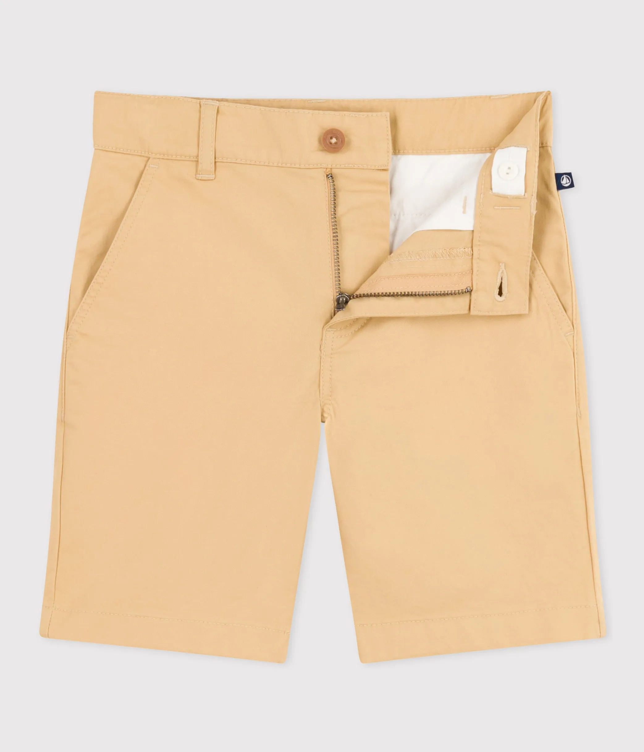 BERMUDA BAMBINO IN TELA BEIGE DI COTONE