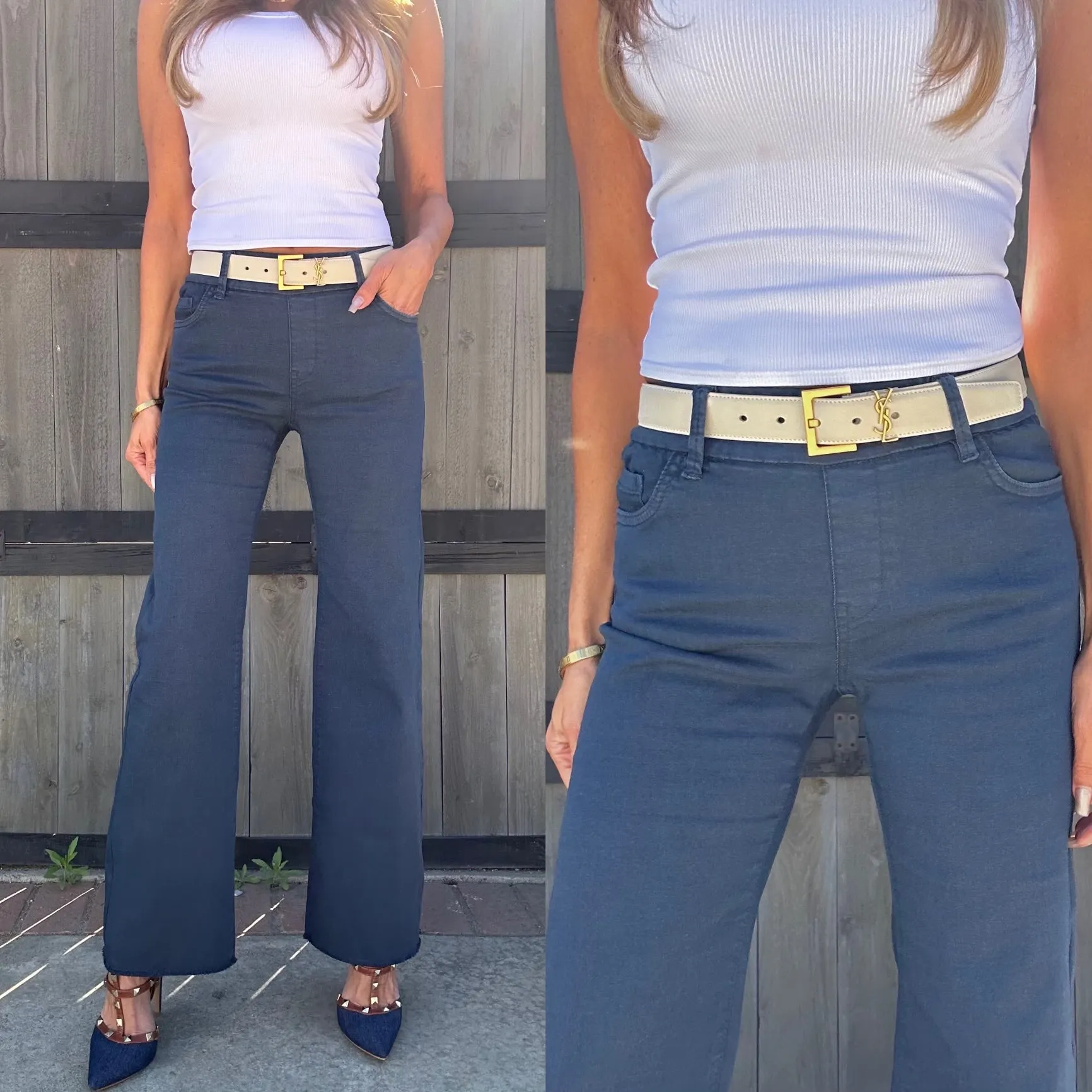 Bevy Flog Amanda Navy Pant