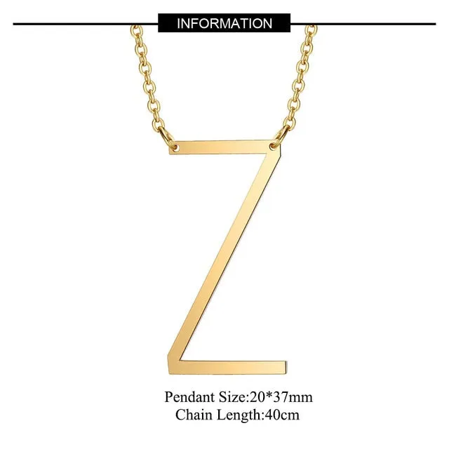 Big Letter Necklace A-Z