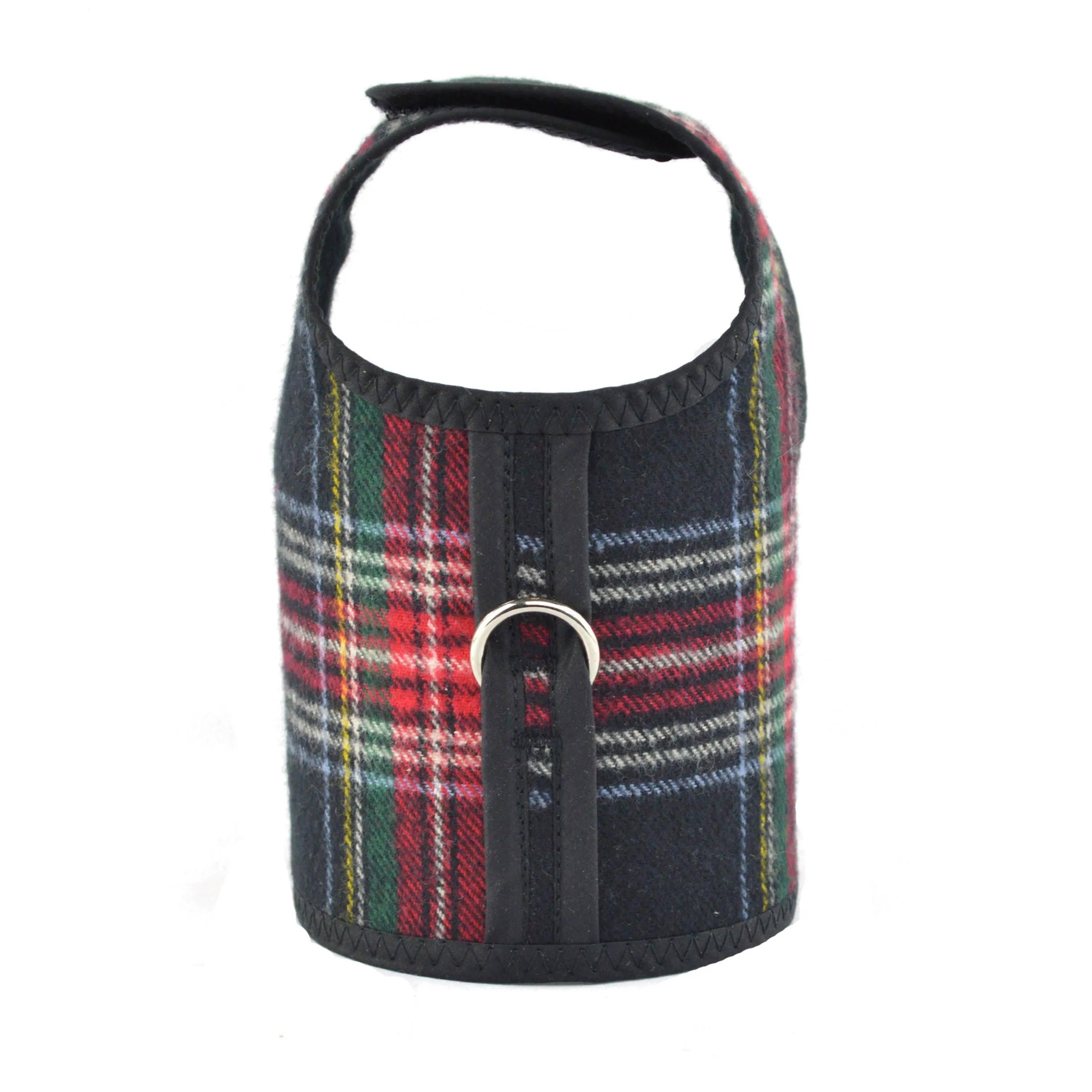 Black & Red Plaid Brushed Cotton Dog Cat Vest Harness