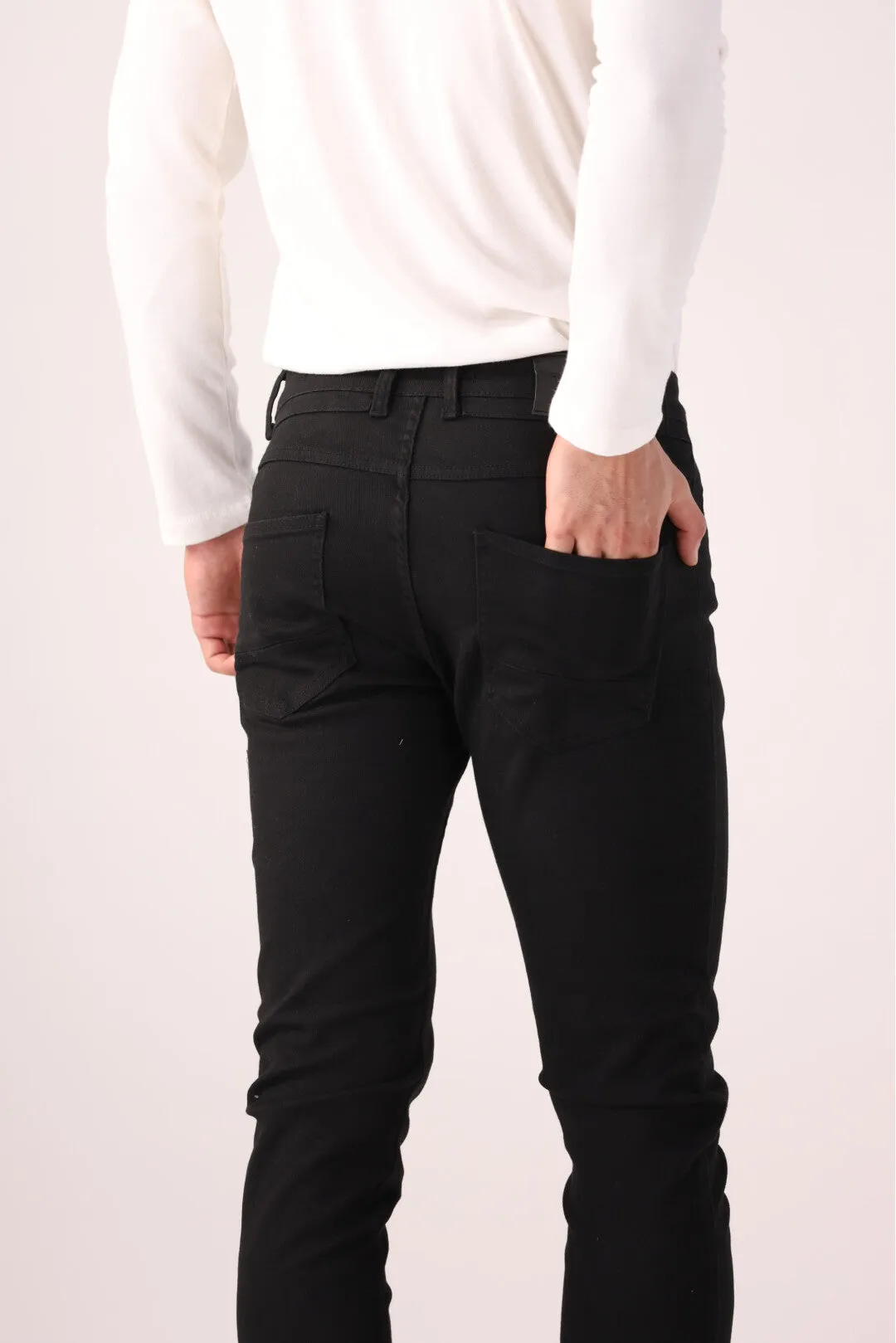 Black Smart Fit Cotton Pants