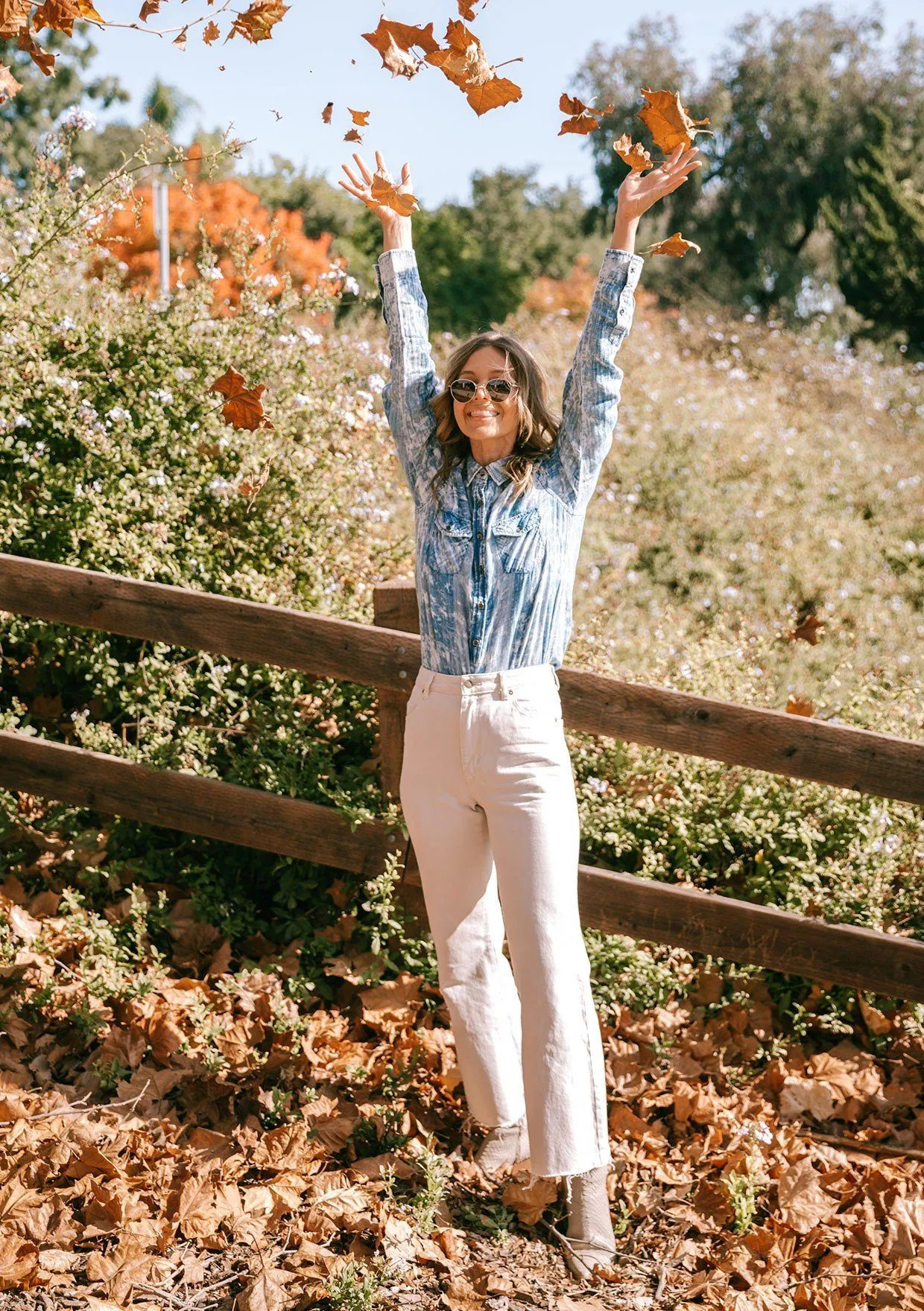 Bleached Out Plaid Button Up Shirt