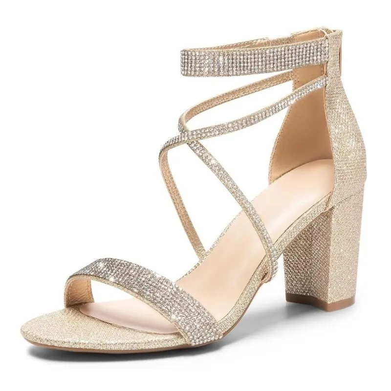 Block Heel Open-Toe Sandals – Functional And Fashionable