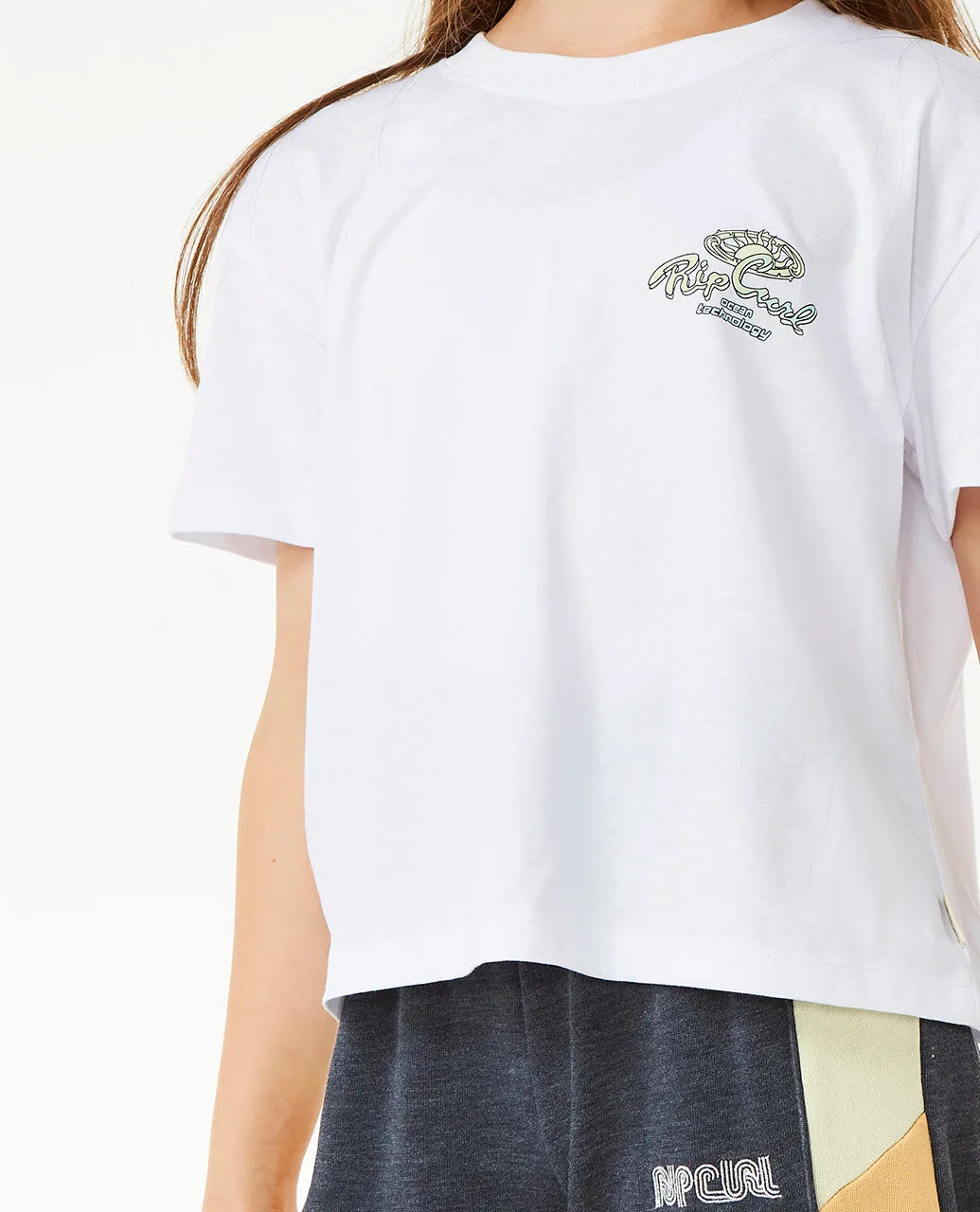 BLOCK PARTY TRACK PANT- GIRL - NAVY (AGES 12 & 14)