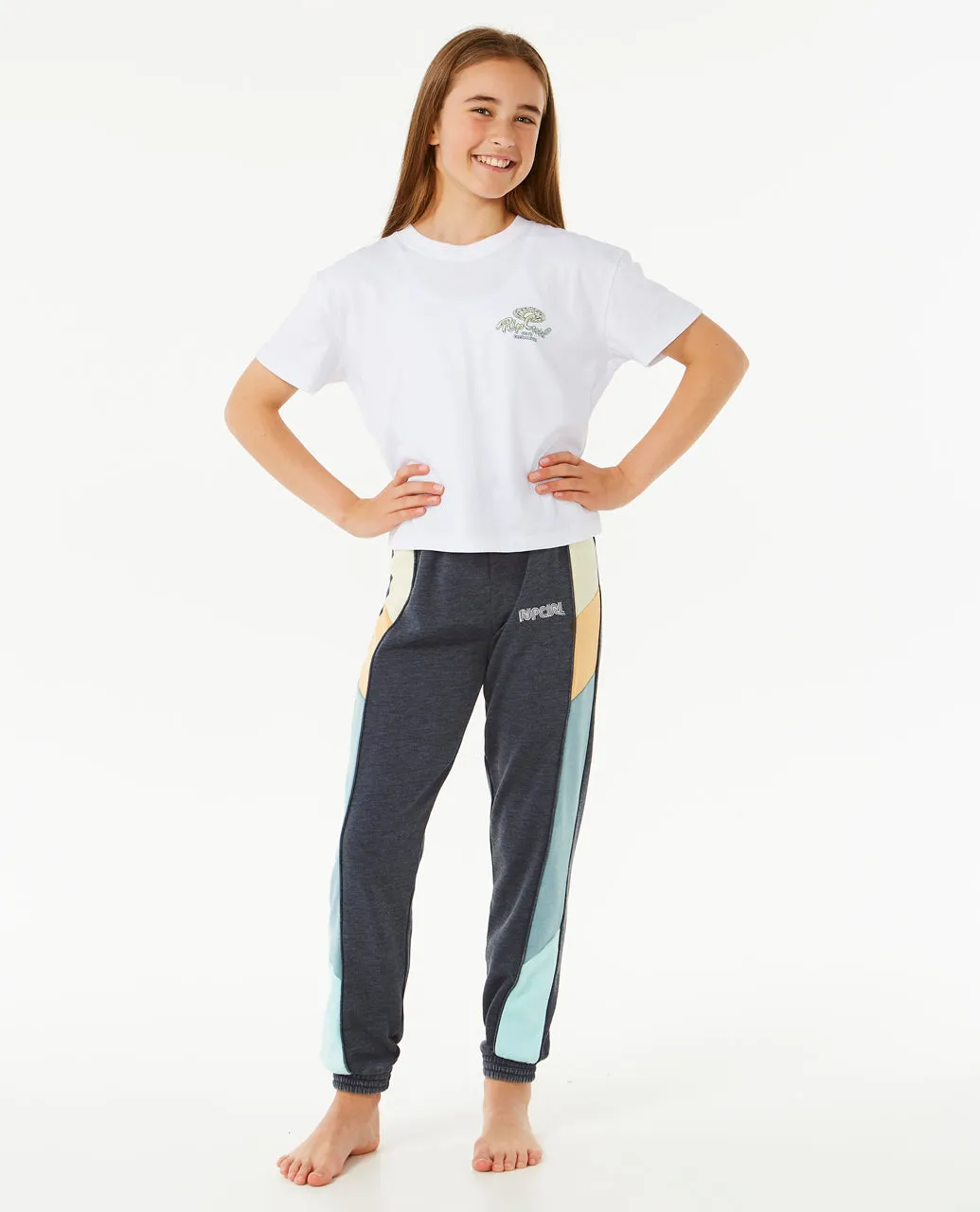 BLOCK PARTY TRACK PANT- GIRL - NAVY (AGES 12 & 14)