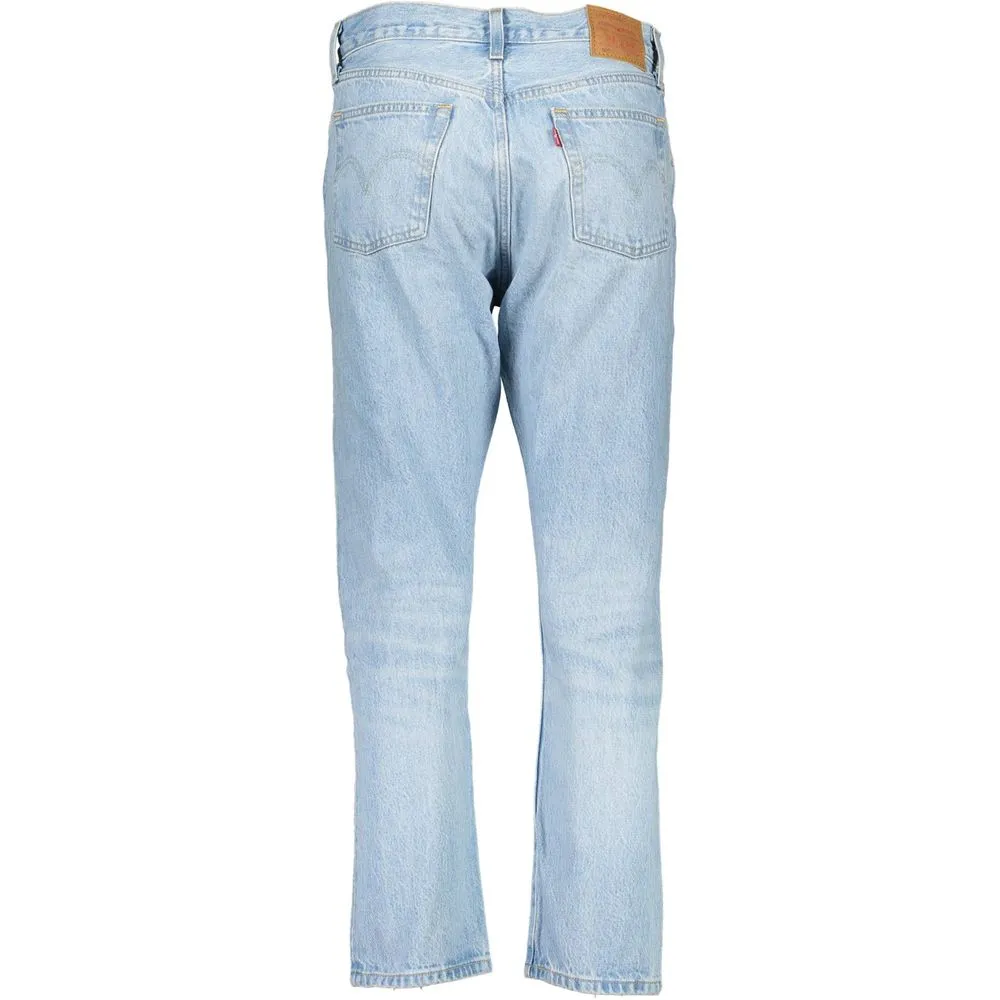 Blue Cotton Women Jeans
