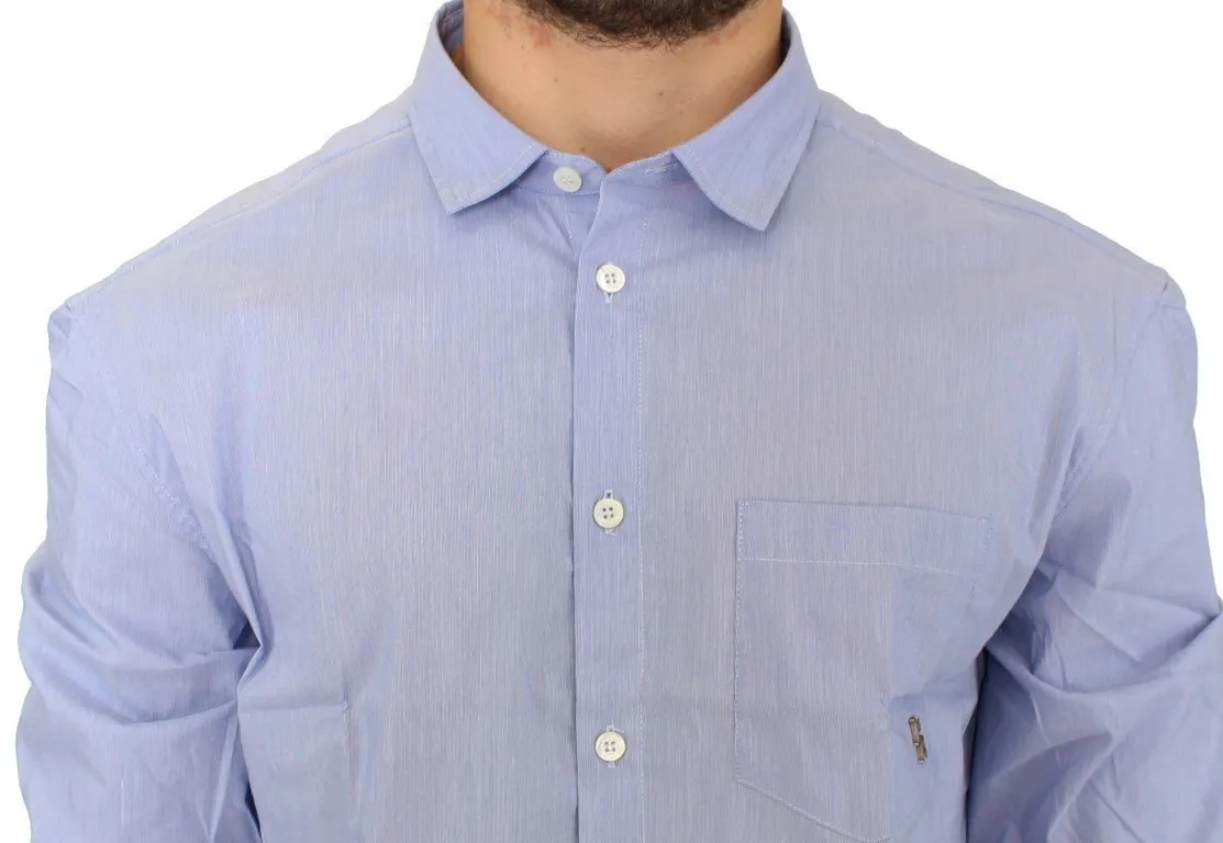 Blue striped casual shirt