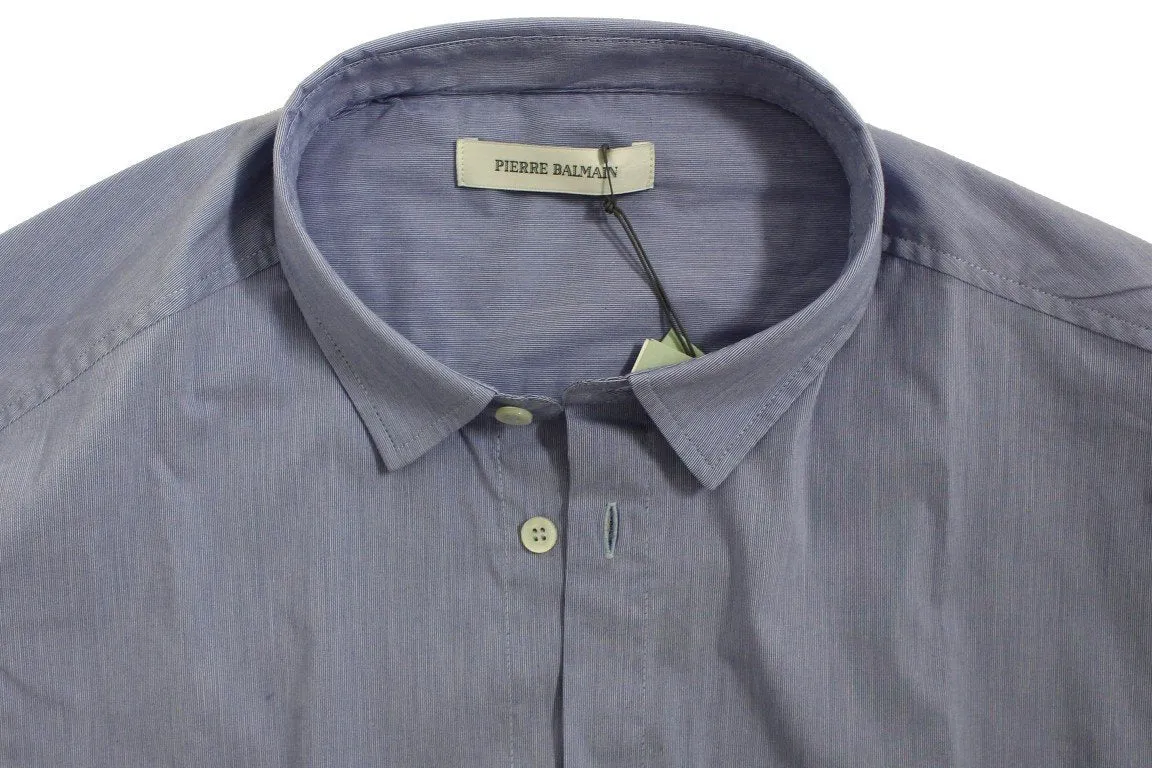 Blue striped casual shirt