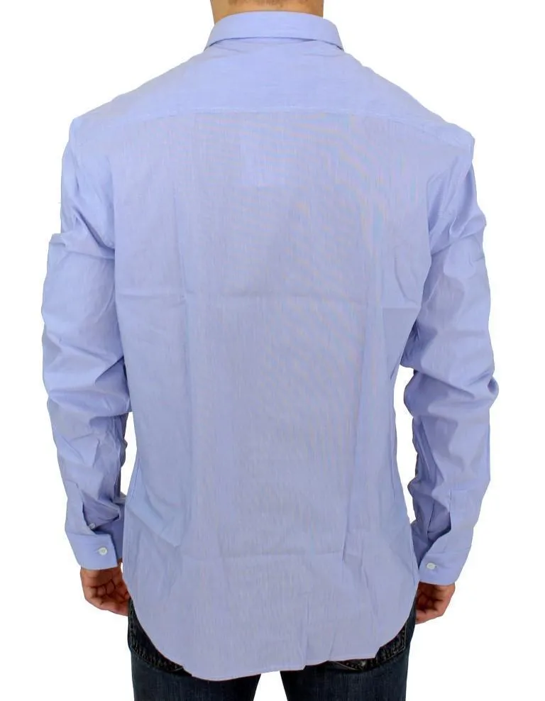 Blue striped casual shirt