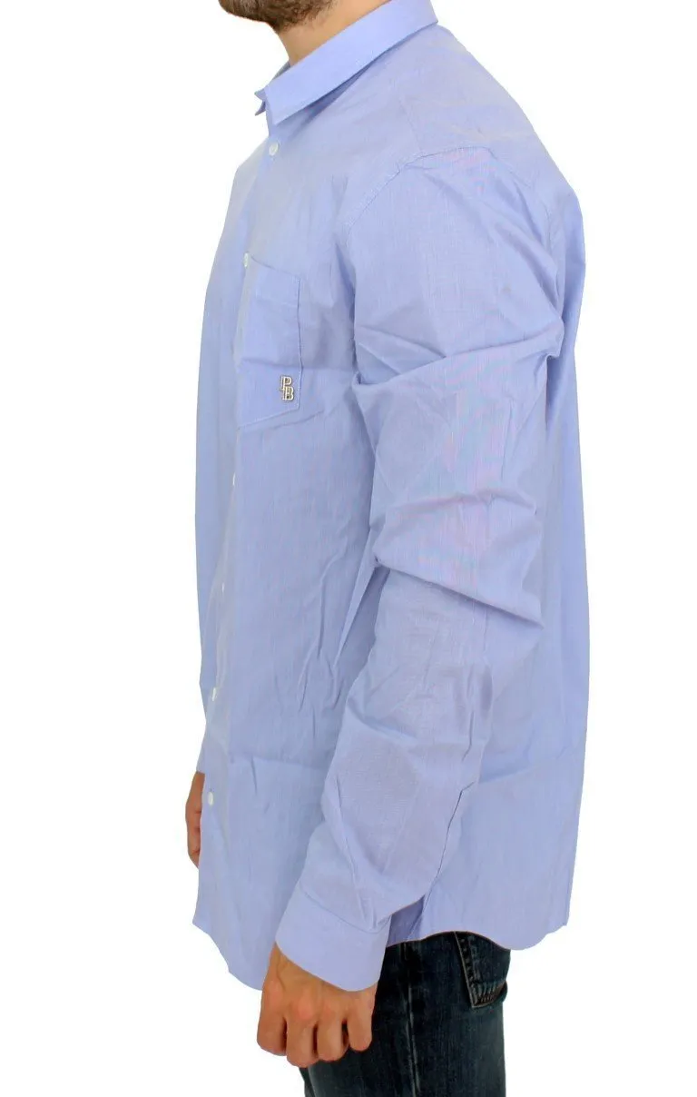Blue striped casual shirt