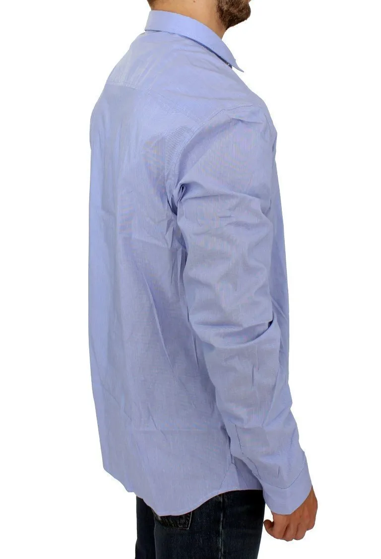 Blue striped casual shirt