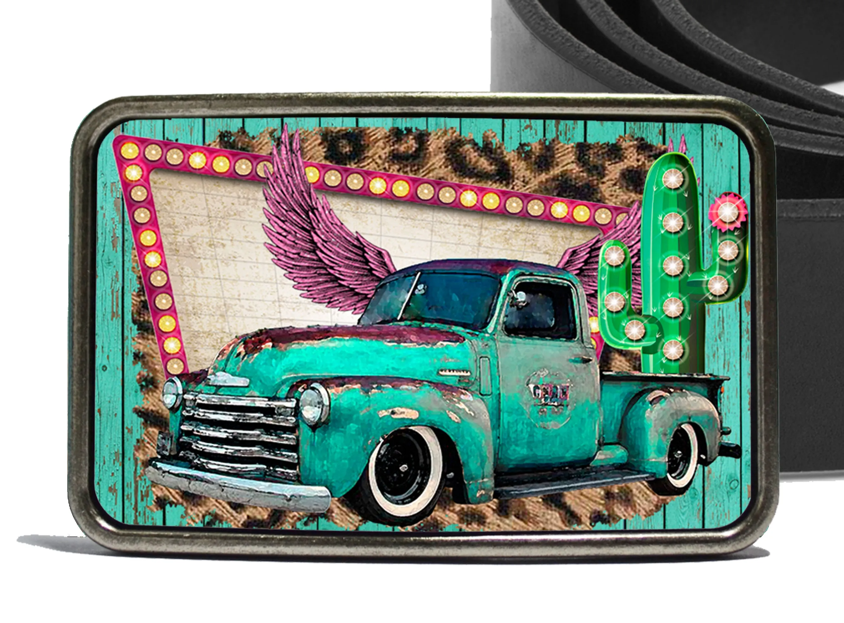 Boho Vintage Truck Belt Buckle