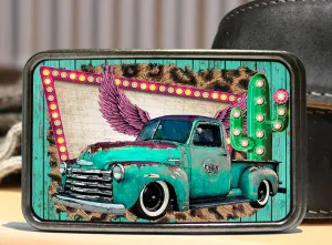 Boho Vintage Truck Belt Buckle