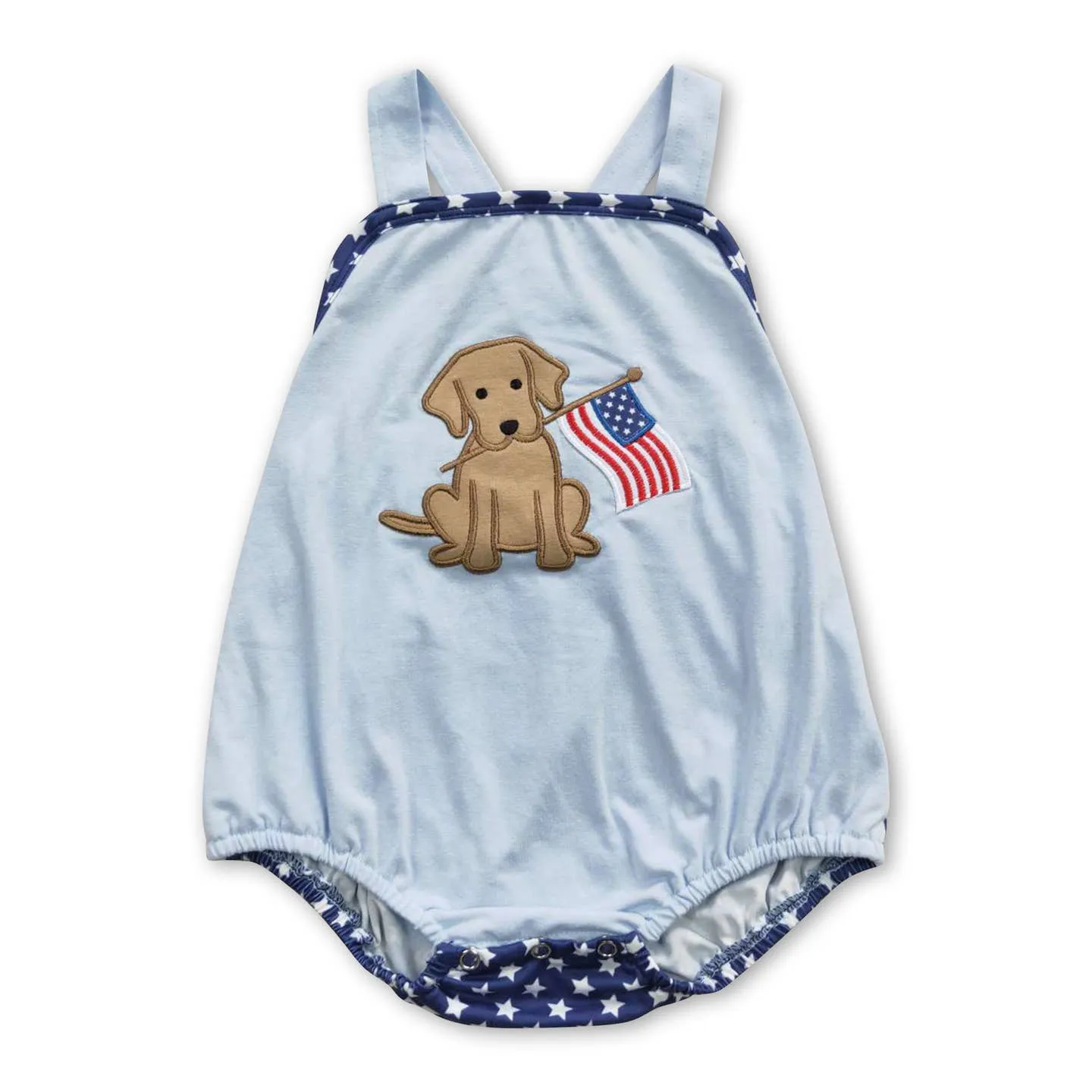 Boys Dog & Flag Bubble