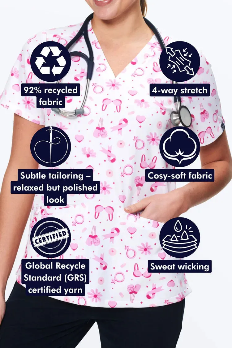 Breast Cancer Awareness - Women's Scrub Top
