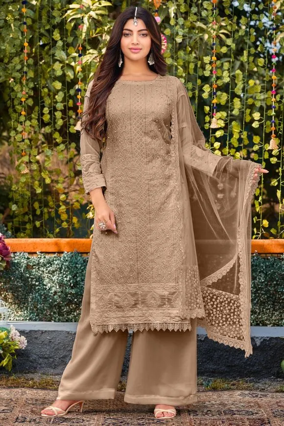 Brown Salwar Suit Design