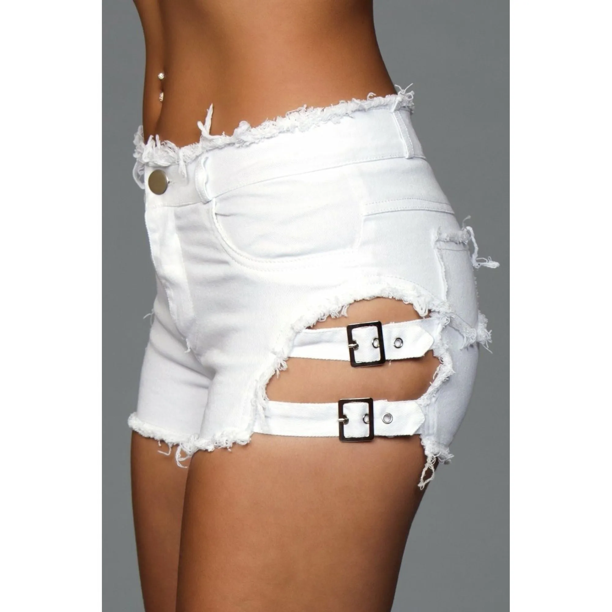 Buckled Down Denim Shorts