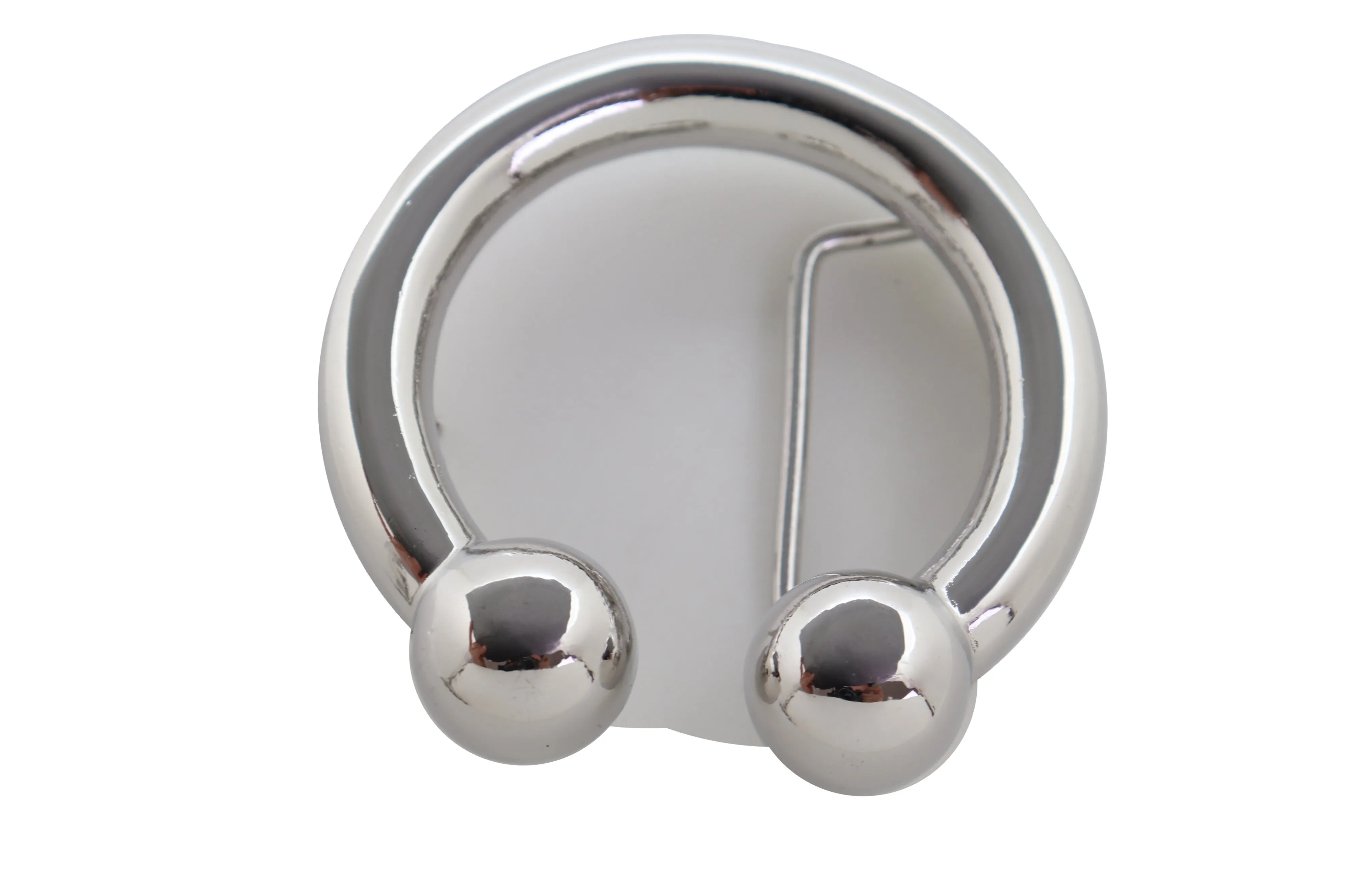 Bull Septum Nose Ring Silver Metal Belt Buckle