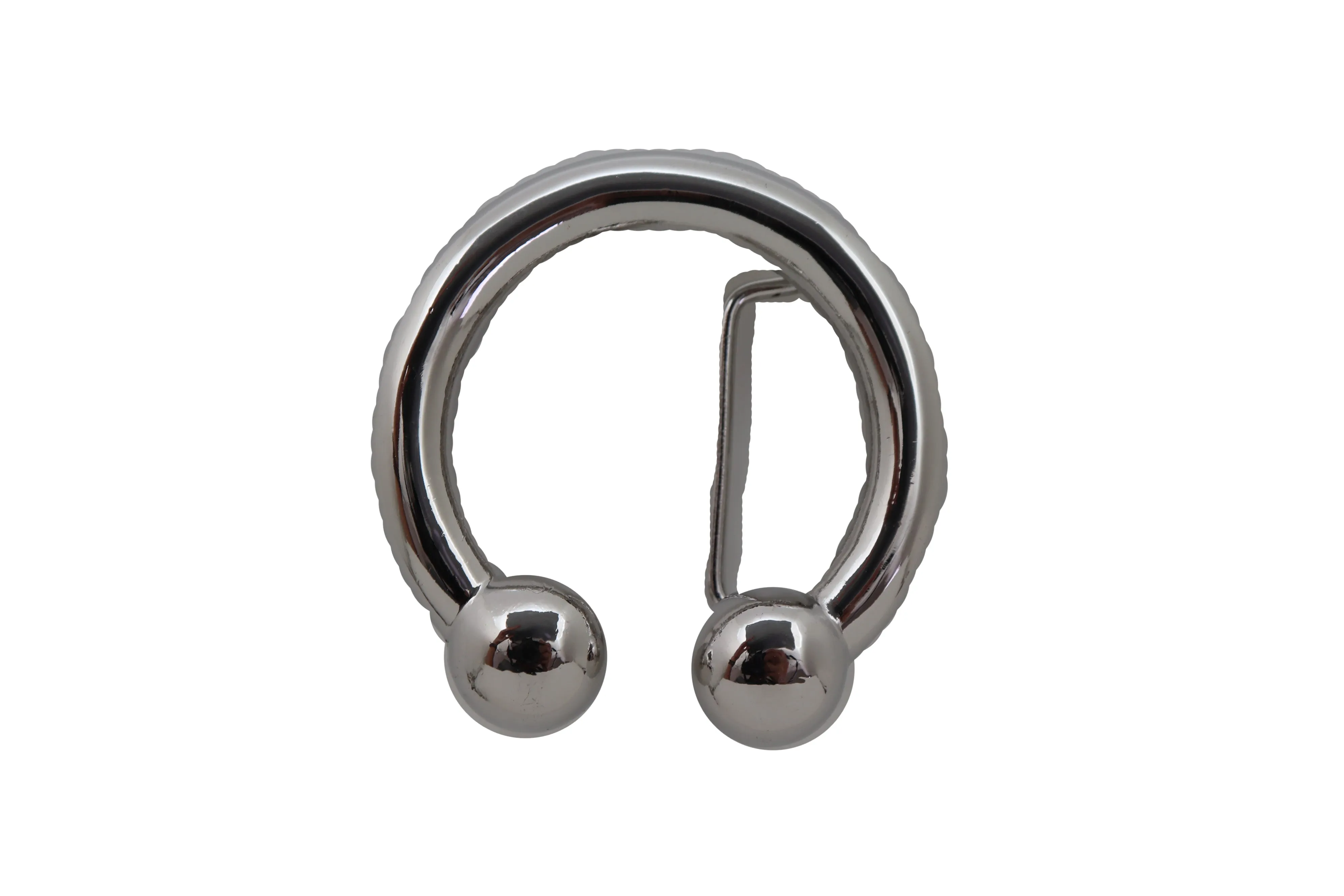Bull Septum Nose Ring Silver Metal Belt Buckle
