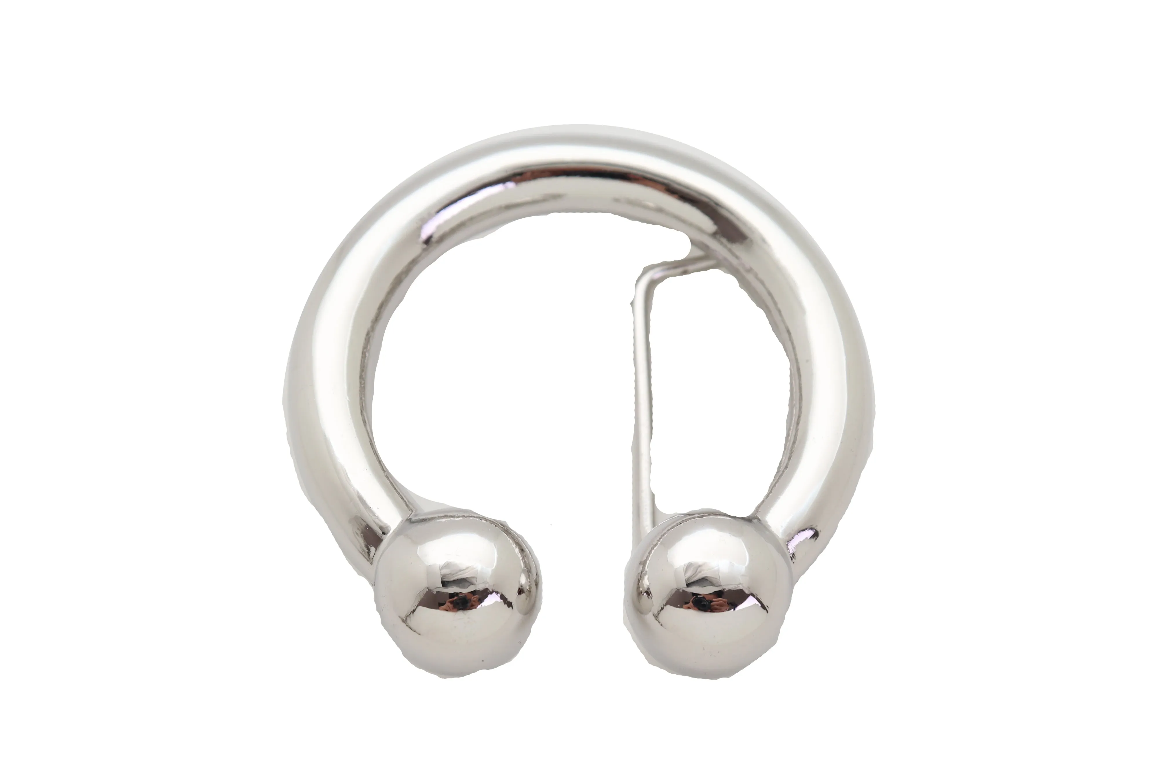 Bull Septum Nose Ring Silver Metal Belt Buckle