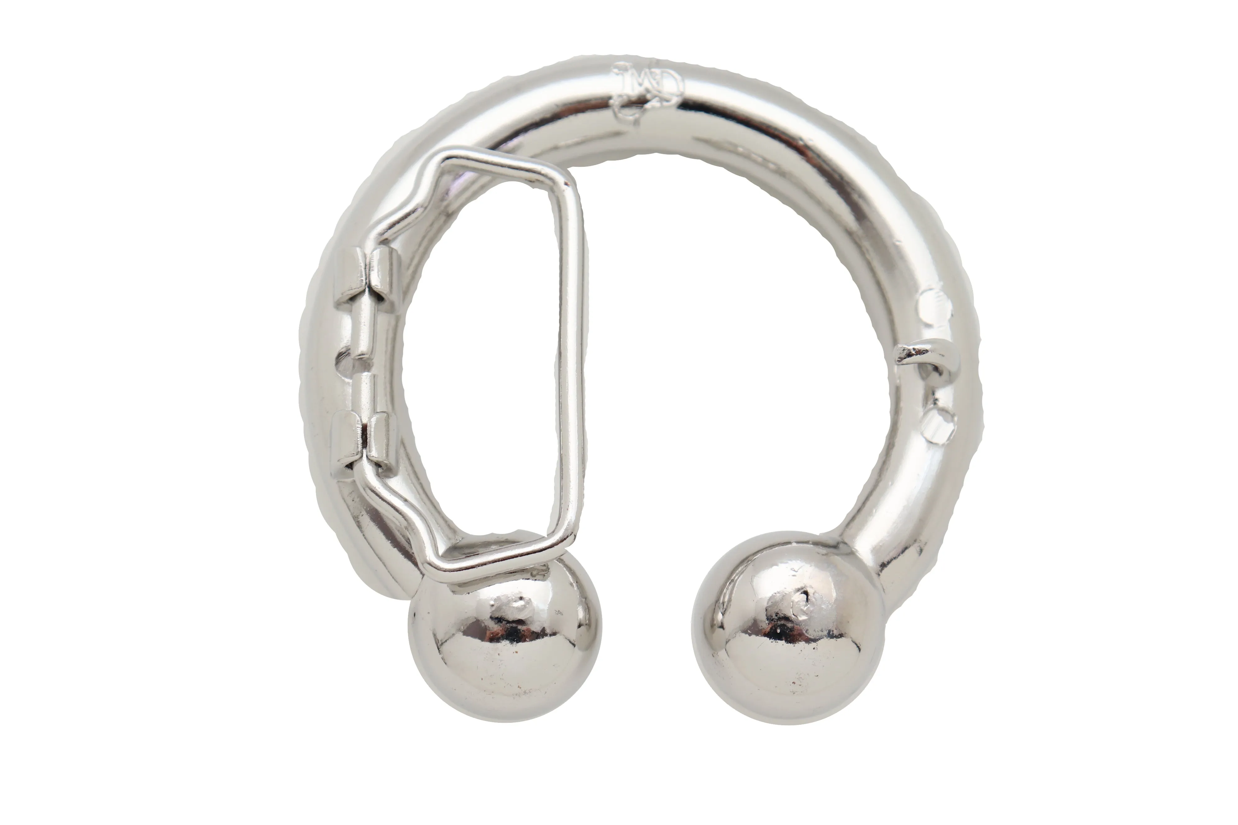 Bull Septum Nose Ring Silver Metal Belt Buckle