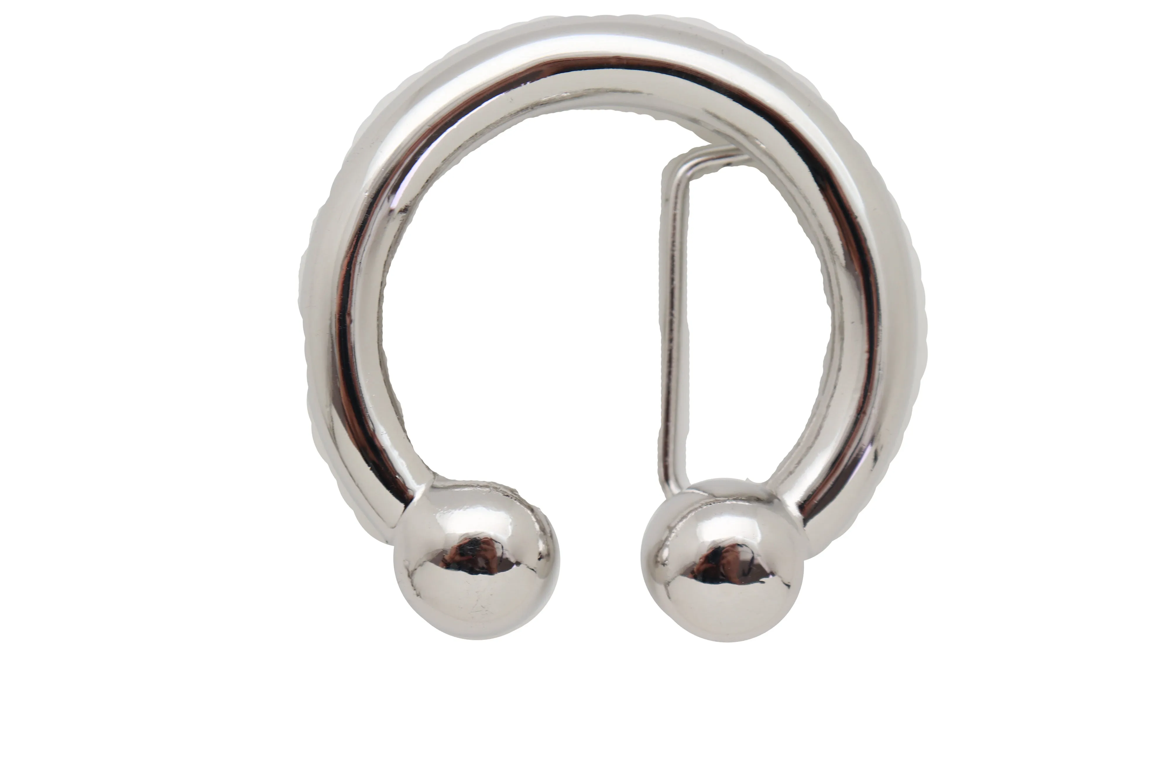 Bull Septum Nose Ring Silver Metal Belt Buckle