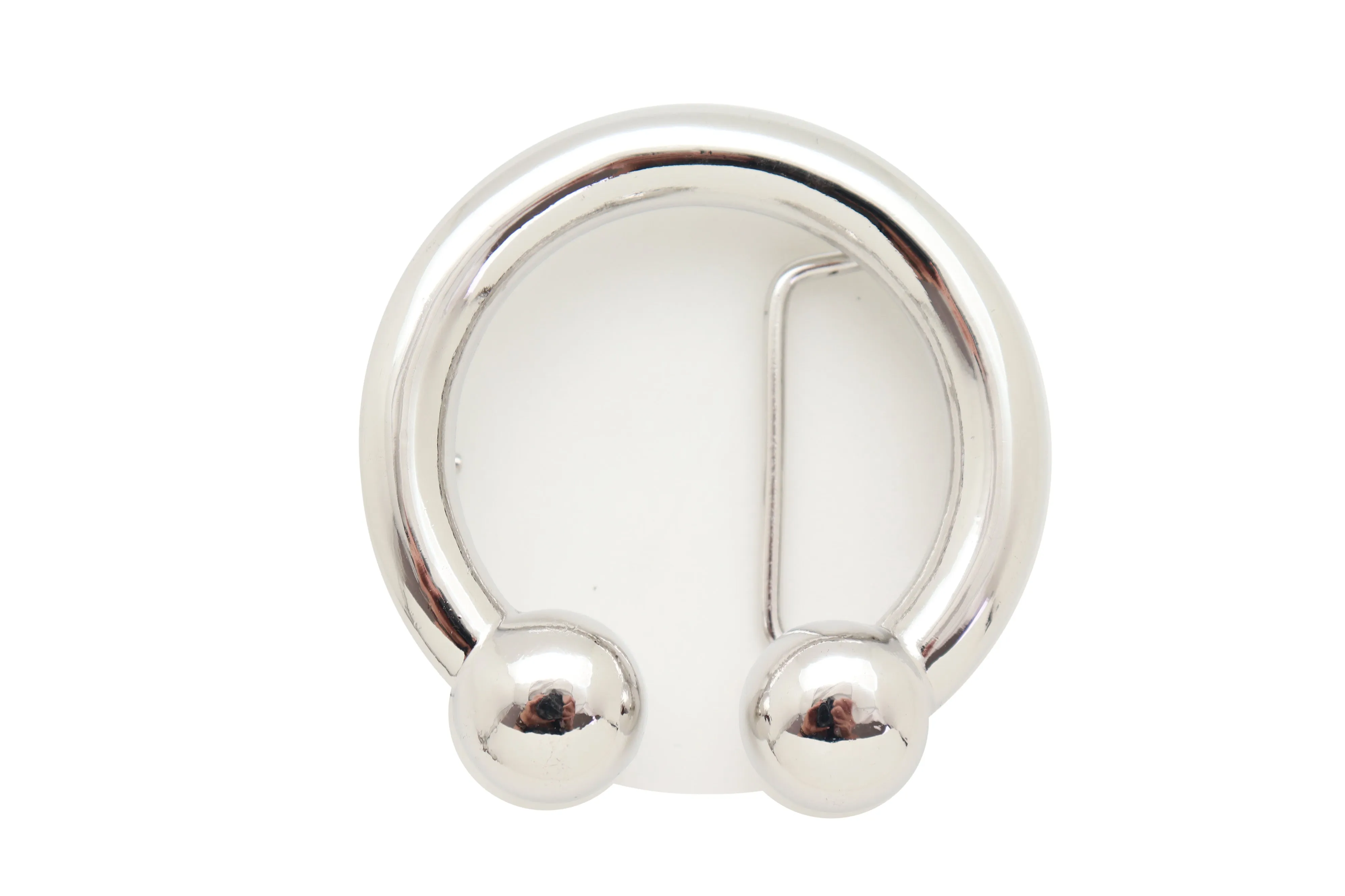 Bull Septum Nose Ring Silver Metal Belt Buckle
