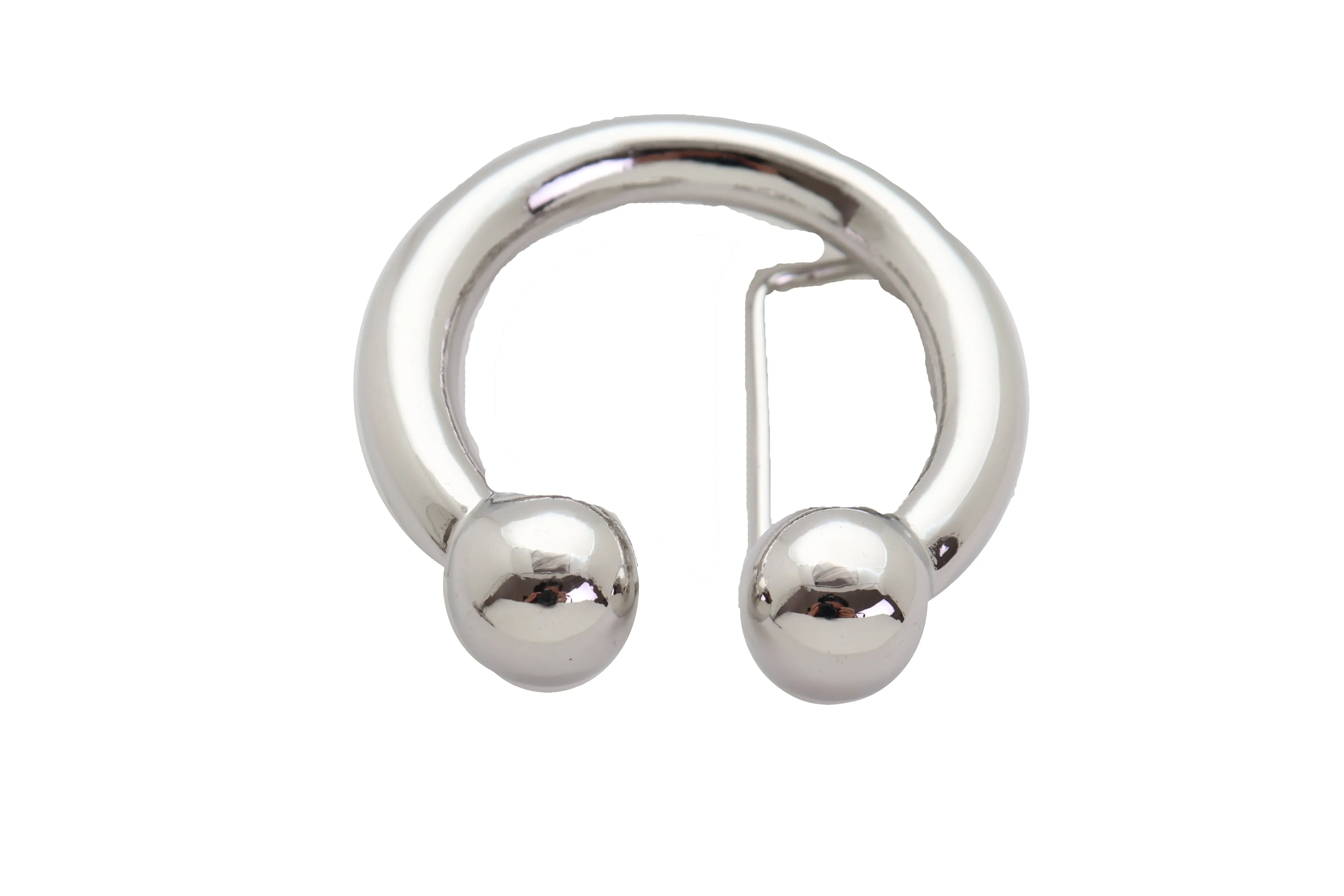 Bull Septum Nose Ring Silver Metal Belt Buckle