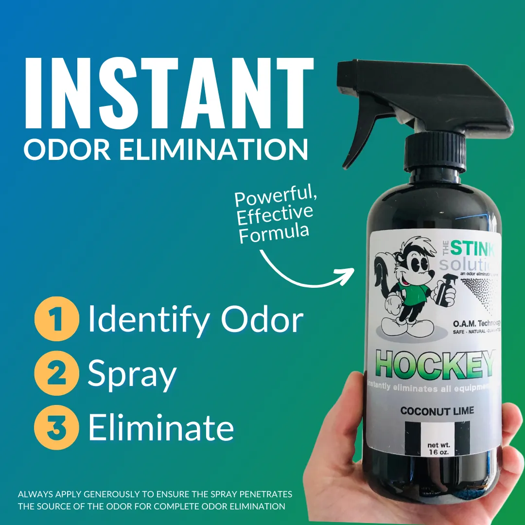 Buy 2 Get 4 FREE - (2) 16 oz (2) 4 oz Hockey Odor Eliminating Spray Bundle   2 Car Air Fresheners