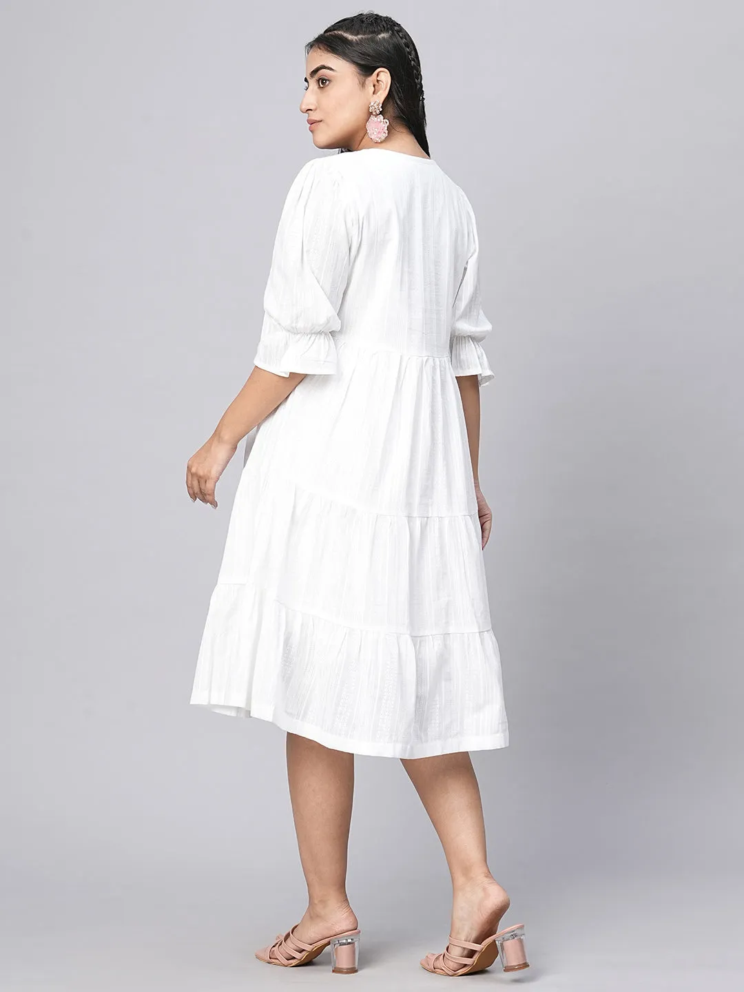 Buy White Cotton Ethnic Dress for women online in India - Zola