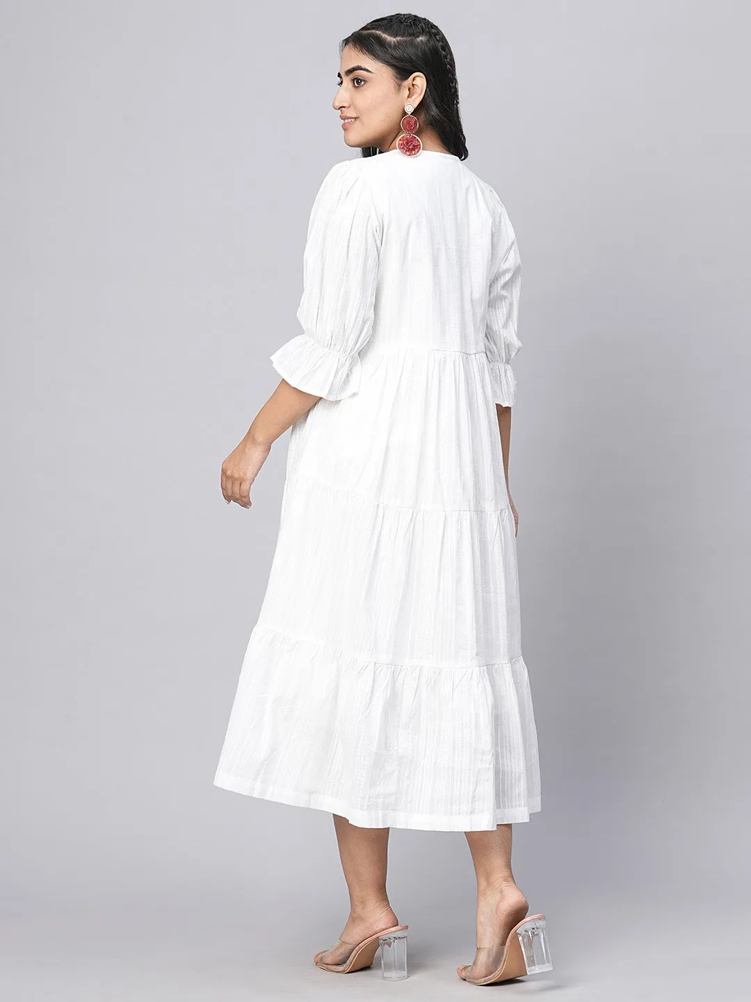 Buy White Cotton Ethnic Dress for women online in India - Zola