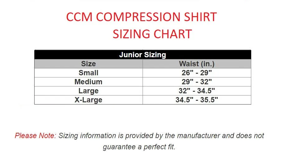 CCM Hockey Compression Long Sleeve Grip Shirt - Junior