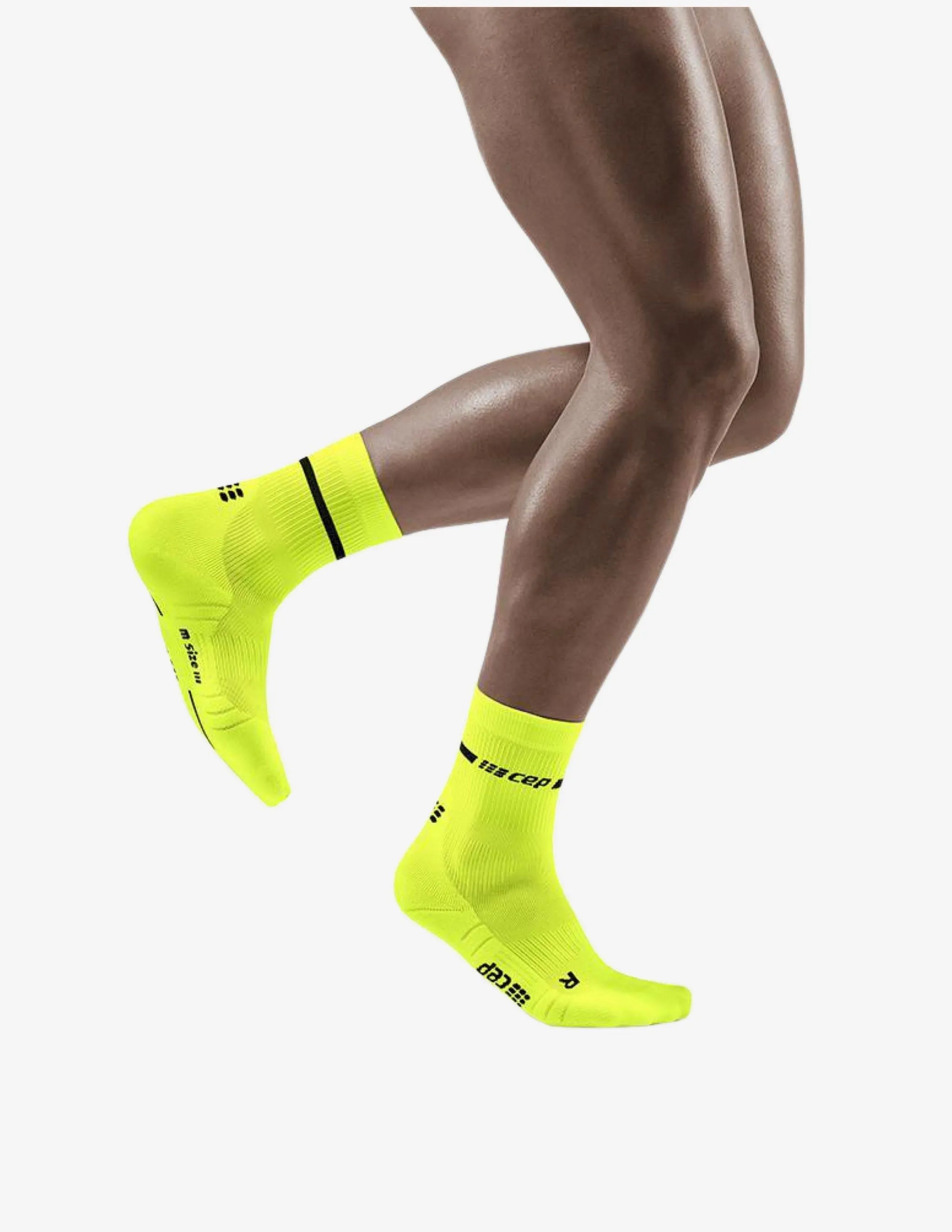 CEP Neon Mid Cut Socks Yellow