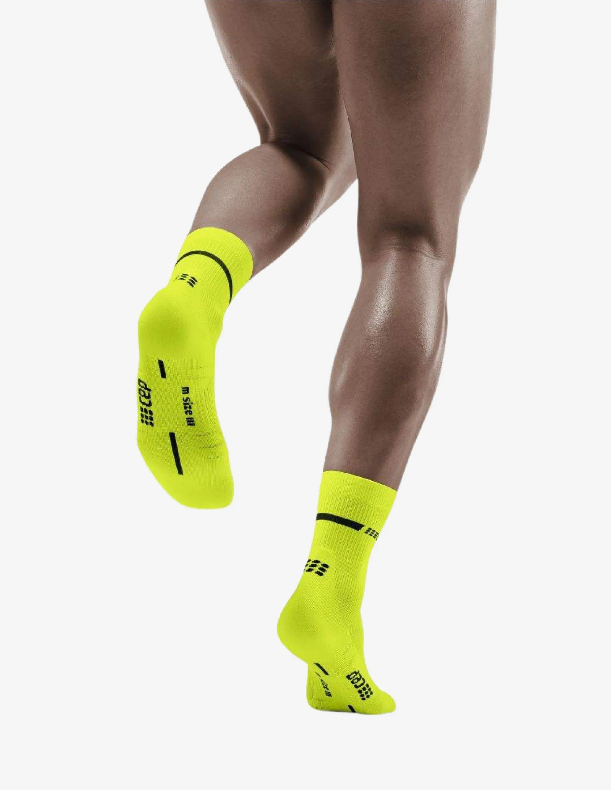 CEP Neon Mid Cut Socks Yellow