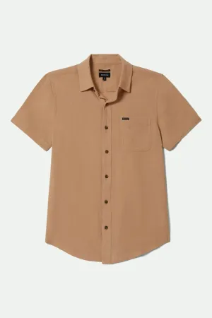 Charter Organic Cotton Linen Blend S/S Shirt - Hazelnut